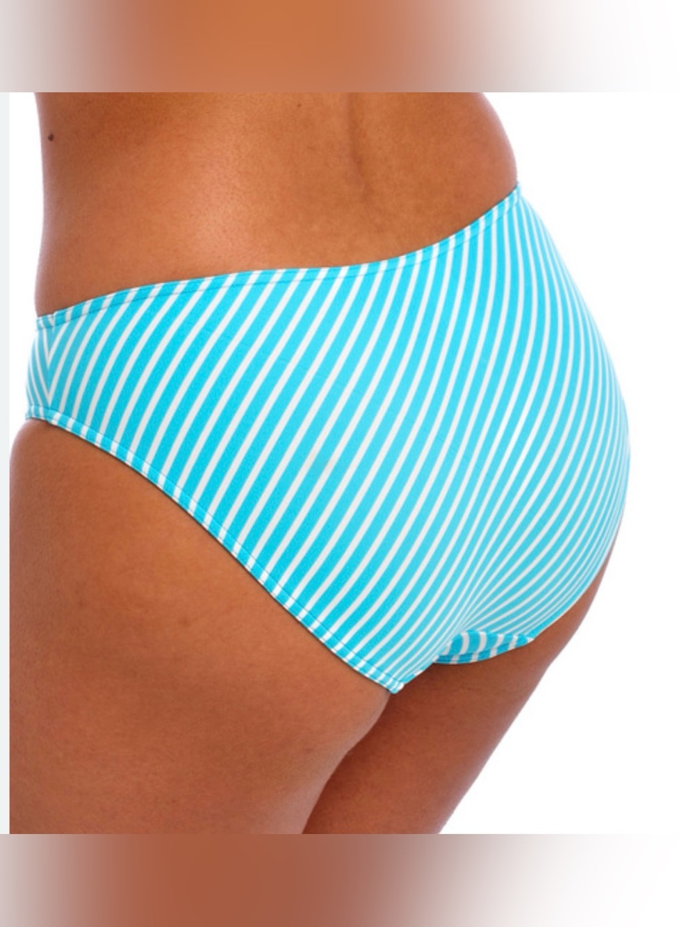 Freya Jewel Cove High Waist Bikini/Bottom - Turquoise Stripes